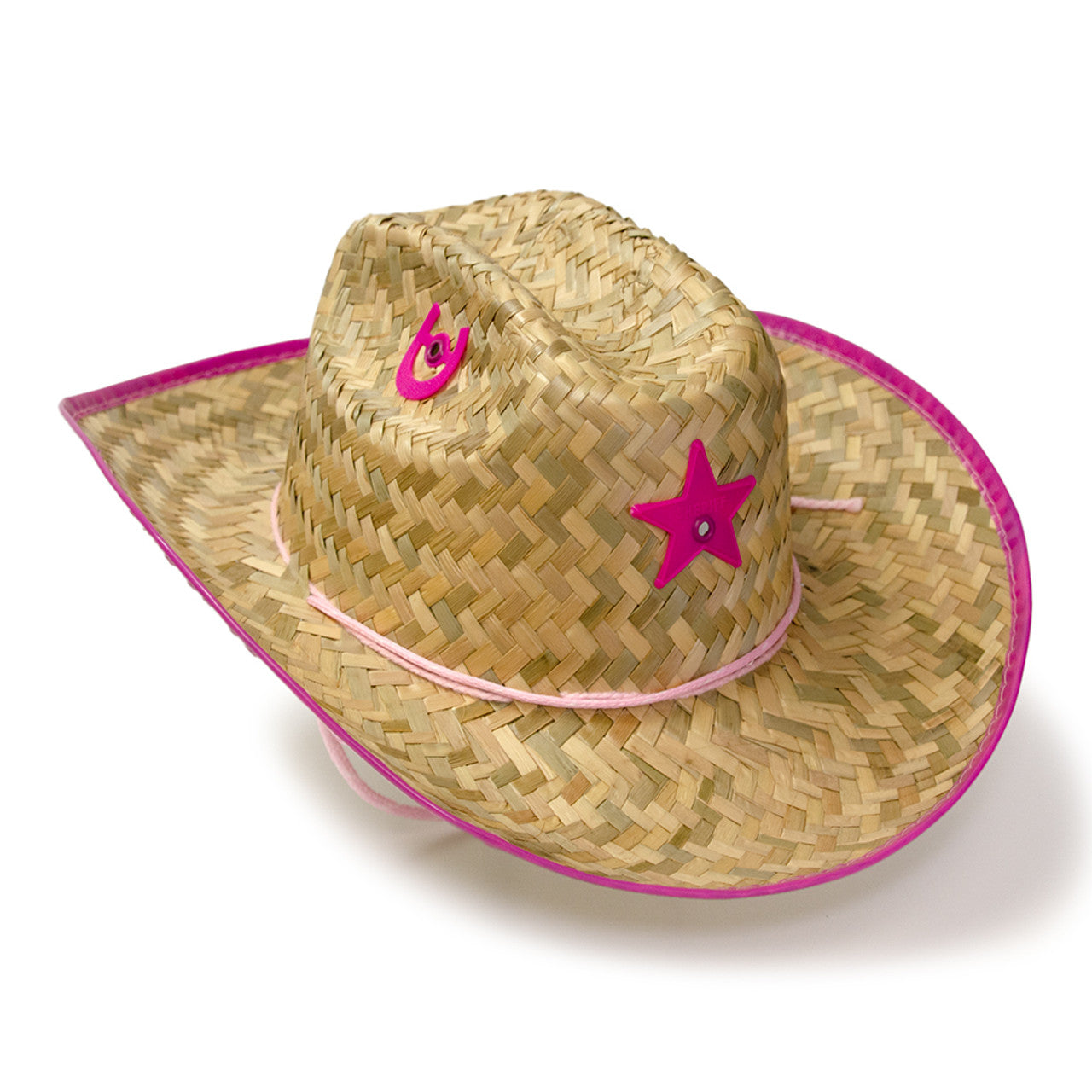 Western Express JJ-5 Palm Straw Hat Sheriff Pink