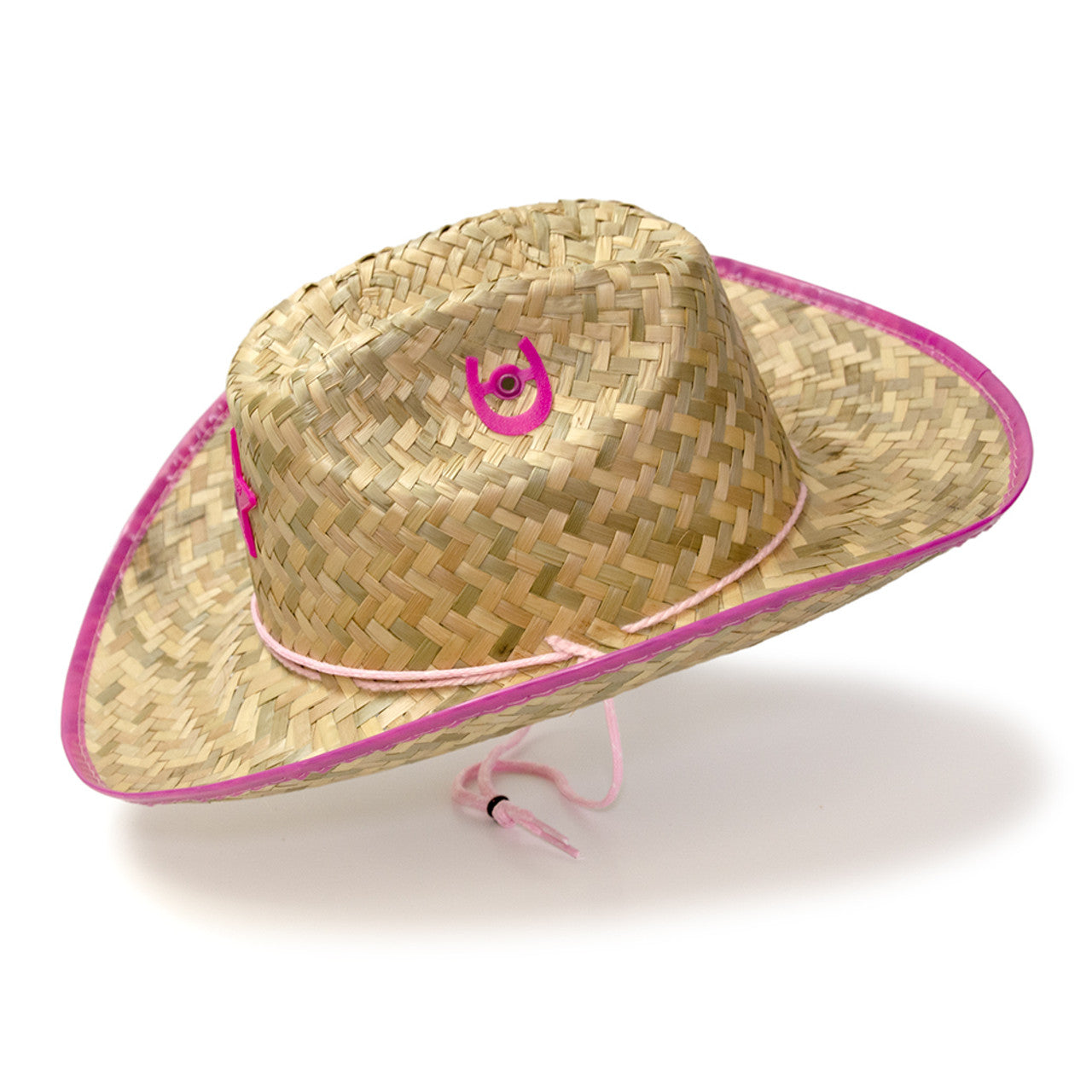 Western Express JJ-5 Palm Straw Hat Sheriff Pink
