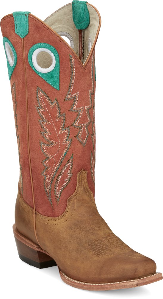 Justin cowgirl boots store square toe