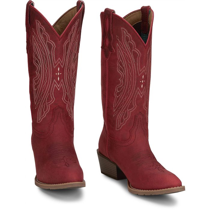 Justin Ladies GY2870 Renie in Classic Red Cowboy Boots