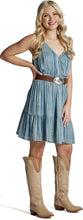 Load image into Gallery viewer, Justin Brands Stripe Demin Dress J2294
