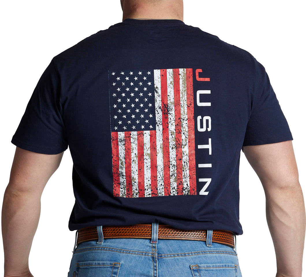 Justin Brands T-Shirt J-G3186 Navy Patriotic