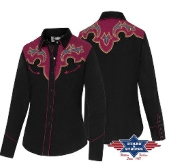 Jenna Ladies Western Blouse