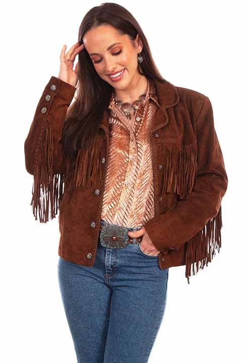 Scully L1080 Ladies Leather Jacket in Cafe Brown