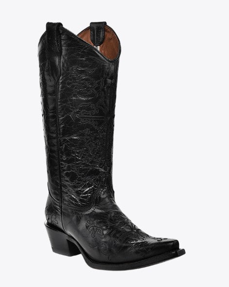 Corral Circle G L5060 Ladies Black Cross Cowboy Boots
