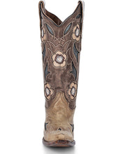 Load image into Gallery viewer, Circle G by Corral L6155 Embroidery Floral Inlay Snip Toe Ladies Cowboy Boots
