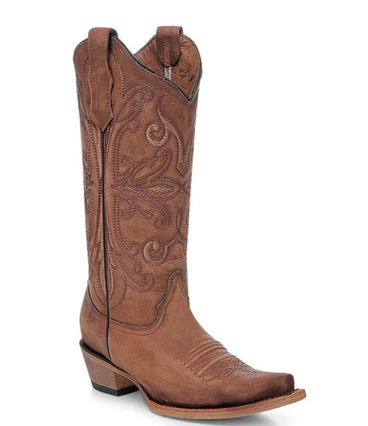 Circle G by Corral L6274 Embroidery Shedron Snip Toe Ladies Cowboy Boots