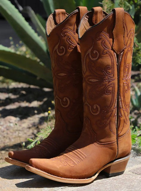 Circle G by Corral L6274 Embroidery Shedron Snip Toe Ladies Cowboy Boots
