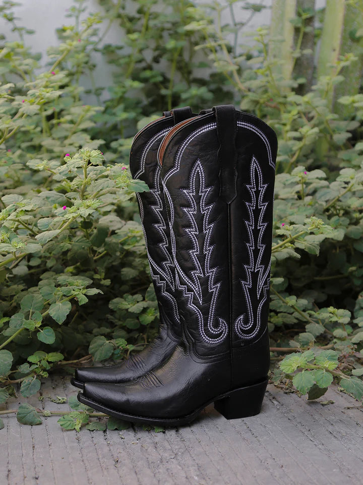 Circle G by Corral L6282 Embroidery Black Snip Toe Ladies Cowboy Boots