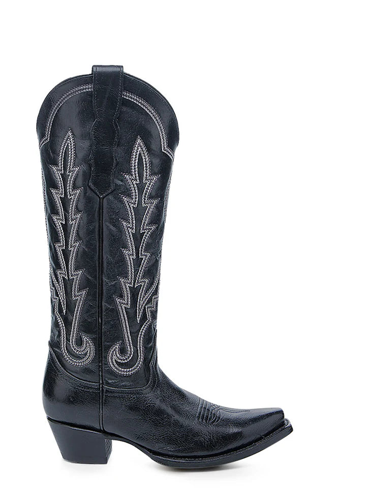 Circle G by Corral L6282 Embroidery Black Snip Toe Ladies Cowboy Boots