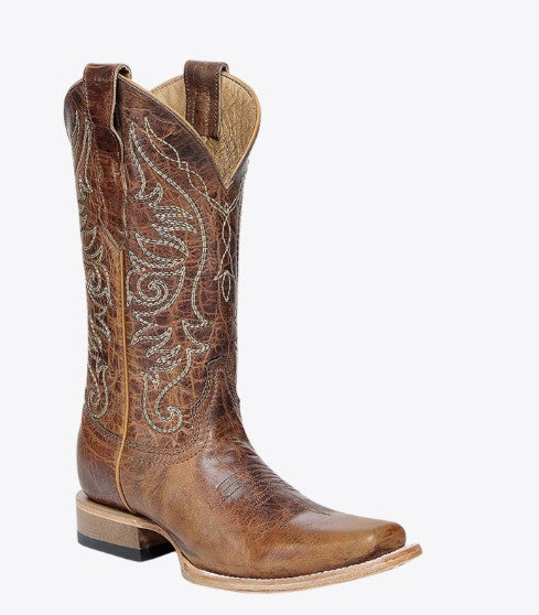 Corral Circle G L6324 Ladies Brown Embroidery Cowboy Boots