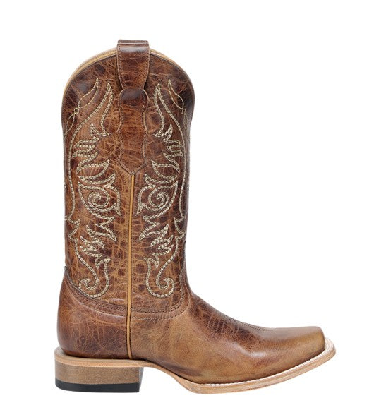 Corral Circle G L6324 Ladies Brown Embroidery Cowboy Boots