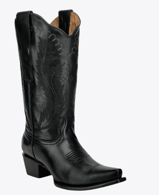 Corral Circle G L6339 Ladies Black Embroidery Cowboy Boots