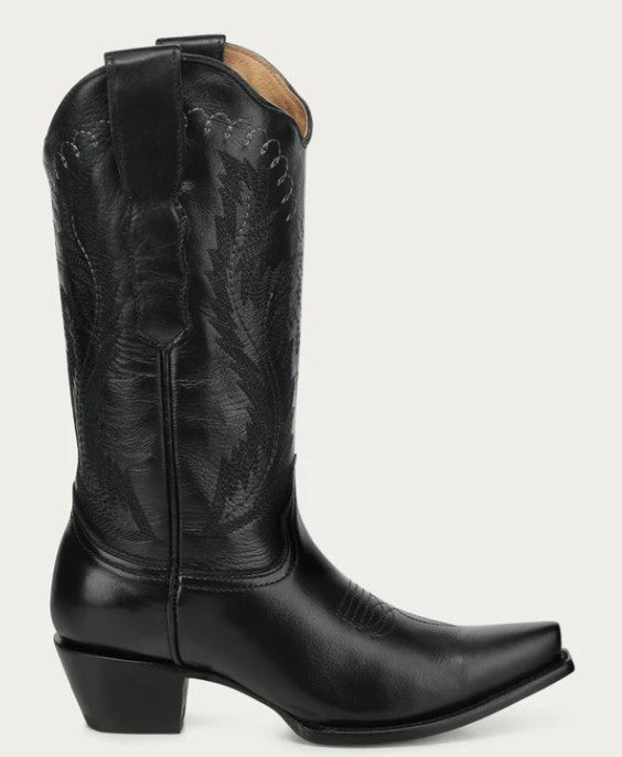 Corral Circle G L6339 Ladies Black Embroidery Cowboy Boots