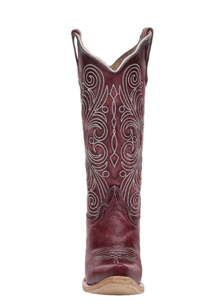 Corral Circle G L8033 Ladies Spiral Wine Cowboy Boots