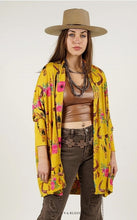 Load image into Gallery viewer, Lucky &amp; Blessed Mustard Cowskull Dolman Sleeve Sweater Cardigan LBLT-PSWR5-CS
