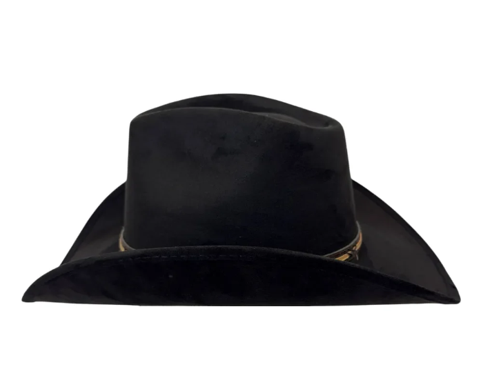 American Hat Makers Lawman Pinch Top Cowboy Hat in Black