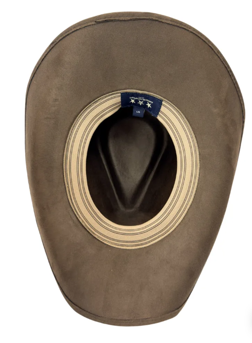 American Hat Makers Lawman Pinch Top Cowboy Hat in Brown