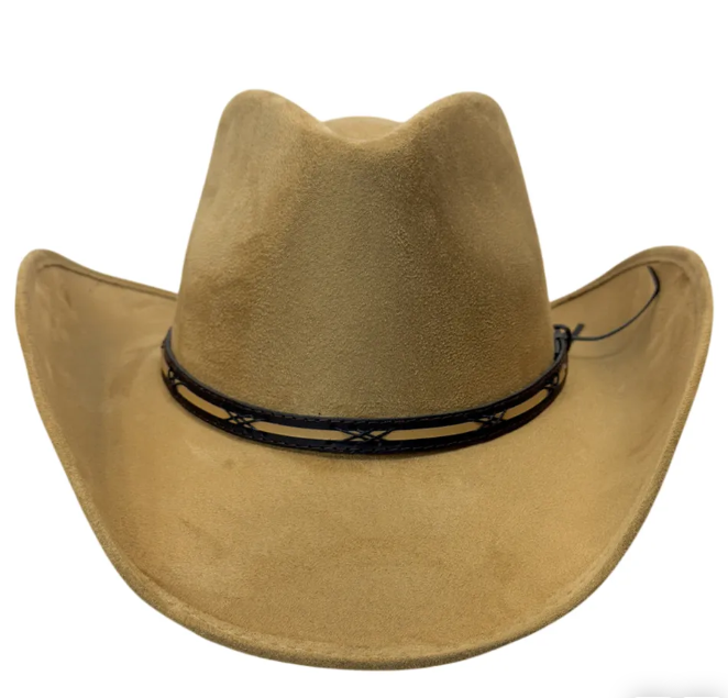 American Hat Makers Lawman Pinch Top Cowboy Hat in Camel