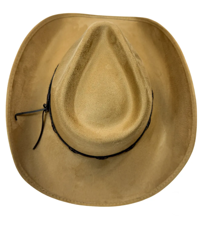 American Hat Makers Lawman Pinch Top Cowboy Hat in Camel