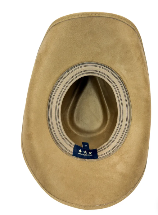 American Hat Makers Lawman Pinch Top Cowboy Hat in Camel