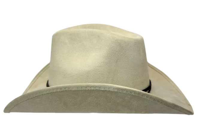 American Hat Makers Lawman Pinch Top Cowboy Hat in Cream