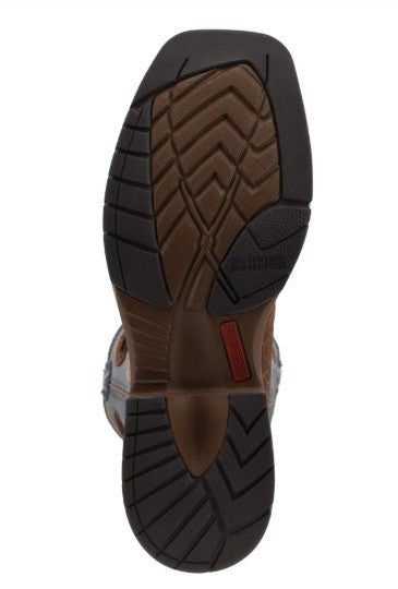 Twisted X Mens Western Boots MHM0022 in Distressed Saddle & Peacock