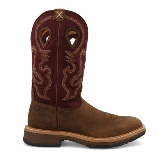 Twisted X Mens Western Boots MHM0025 in Brunette & Oxblood
