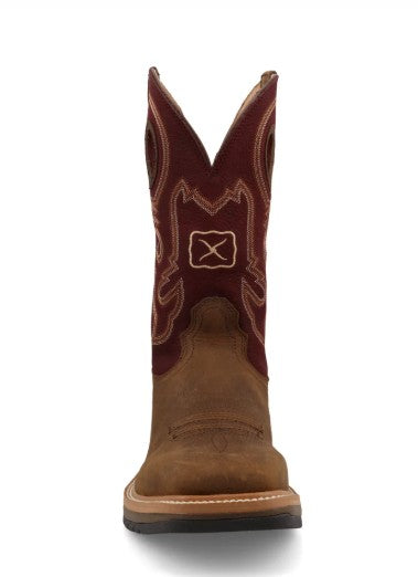 Twisted X Mens Western Boots MHM0025 in Brunette & Oxblood