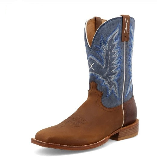 Twisted X Mens Western Boots MXTL006 in Cocoa & Denim Blue