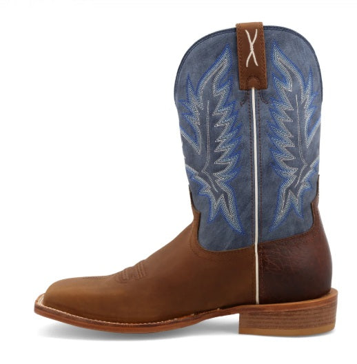Twisted X Mens Western Boots MXTL006 in Cocoa & Denim Blue