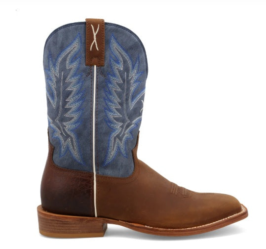Twisted X Mens Western Boots MXTL006 in Cocoa & Denim Blue