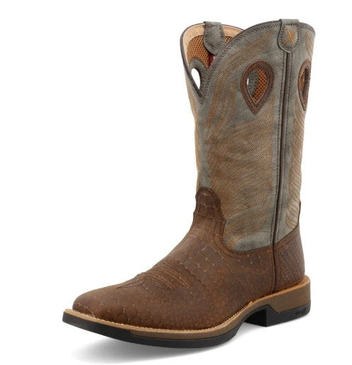 Twisted X Mens Western Boots MXW0003 in Brown & Grey