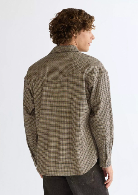 Wrangler 112386999 Oversized Western Shirt in Mojave Heather