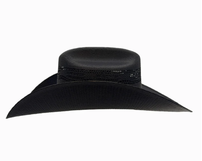 American Hat Makers Montana Straw Cattleman Cowboy Hat in Black