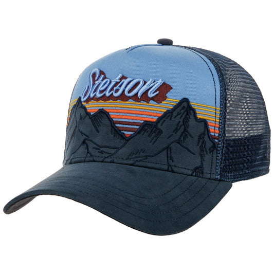 Stetson Trucker Cap Mountain Mist 7746101 in Blue/Navy
