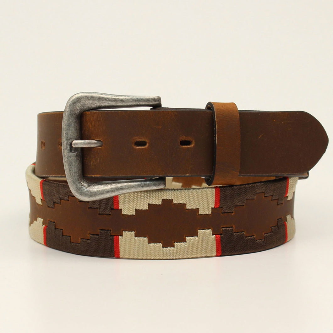 M&F Nocona Brown 1 1/2 Embroidered Strap N210005905