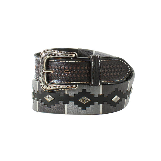 M&F Nocona Belt 1 7/8" - 1 1/2" Diamond Conchos Black N210006701