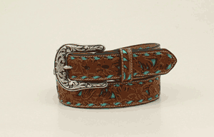 M&F Nocona Ladies Pierced Leather Belt N3410433