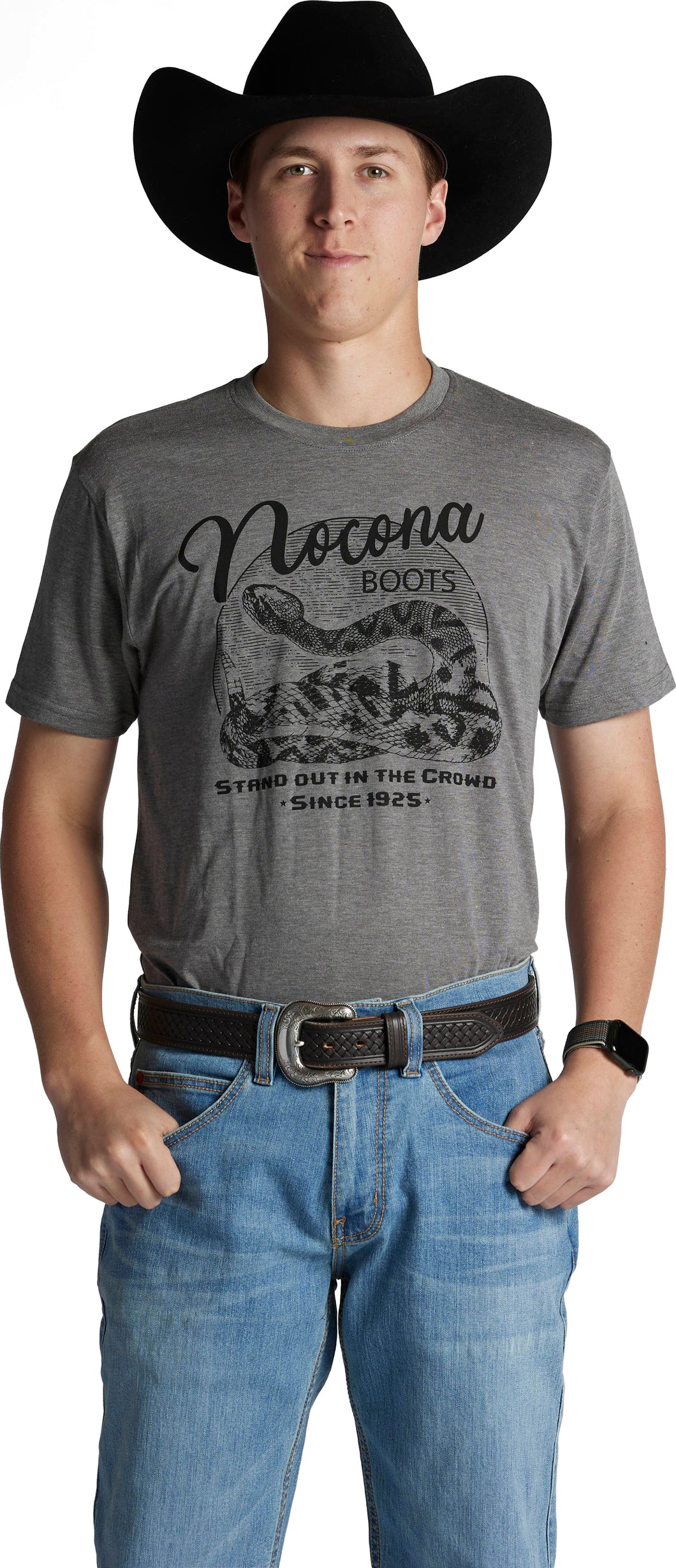 Justin Brands Nocona T-Shirt G3215 Rattle Snake