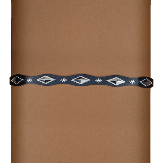 OC-315 Black Diamond Shaped Concho Hat Band