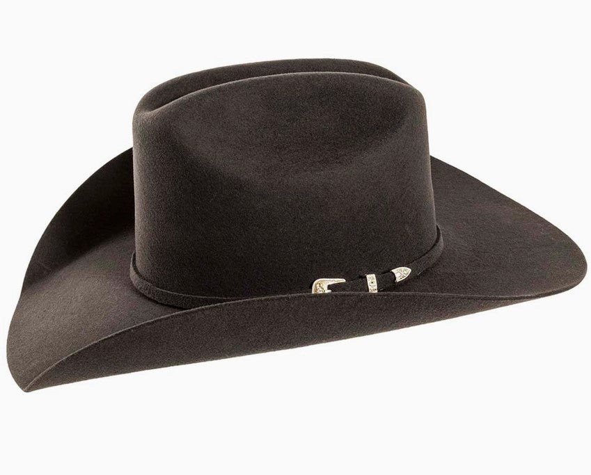 American Hat Makers Old West 3X Cattleman Felt Cowboy Hat in Steel