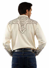 Load image into Gallery viewer, Scully P-929 Cream with Contrasting Embroidery Mens Retro Western Shirt

