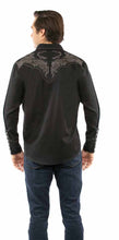 Load image into Gallery viewer, Scully P-930 Black with Contrasting Embroidery Mens Retro Western Shirt
