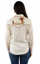 Load image into Gallery viewer, Scully PL-914 Ladies Western Blouse Cattle Roper in Cream
