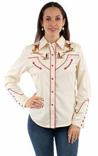 Load image into Gallery viewer, Scully PL-914 Ladies Western Blouse Cattle Roper in Cream
