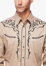 Load image into Gallery viewer, Rodeo Clothing Mens Western Embroidery Shirt PS500L-542 Beige
