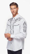 Load image into Gallery viewer, Rodeo Clothing Mens Western Embroidery Shirt PS500L-540 White
