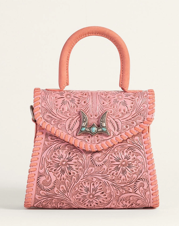 Myra Loyal West Leon Mini Handle Purse in Pink