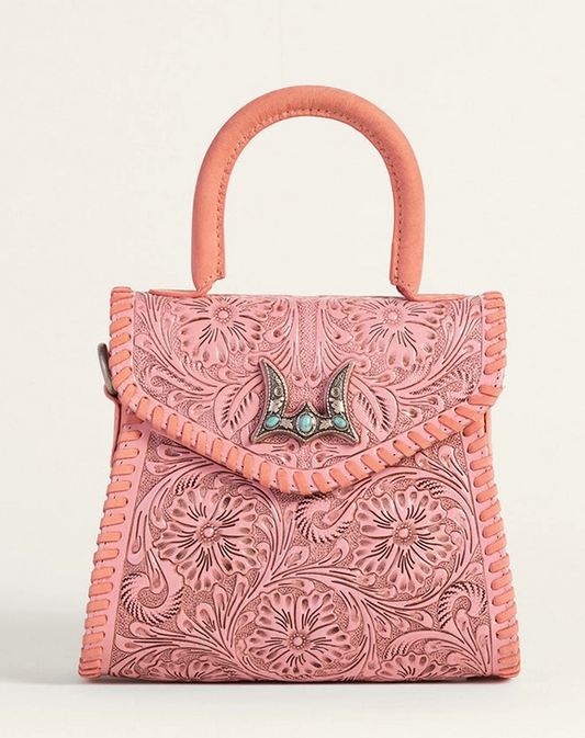 Myra Loyal West Leon Mini Handle Purse in Pink